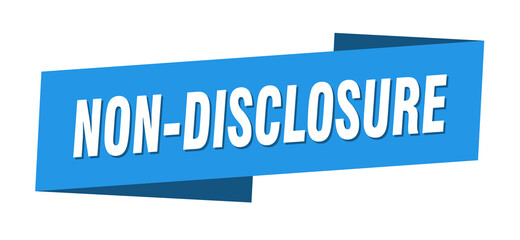 non-disclosure banner template. ribbon label sign. sticker