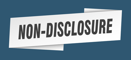 non-disclosure banner template. ribbon label sign. sticker