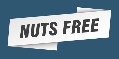 nuts free banner template. ribbon label sign. sticker