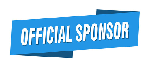 official sponsor banner template. ribbon label sign. sticker