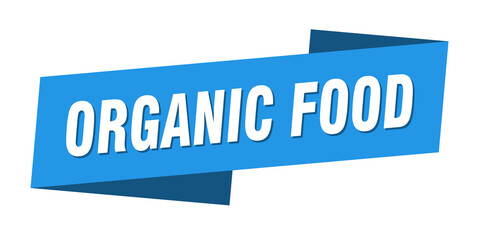 organic food banner template. ribbon label sign. sticker