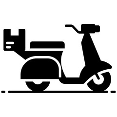
Scooter delivery icon in modern vector design
