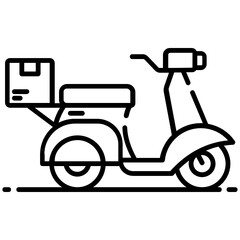 
Scooter delivery icon in modern vector design
