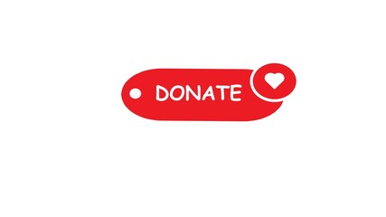 Donate button icon. donation button. donate Icon. International charity day. donate now. Donate, social animation