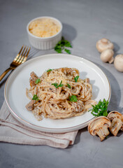 pasta with mushrooms 