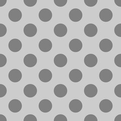 Seamless dark vector pattern with polka dots on grey background. For web design, blog, desktop wallpaper, texture
