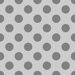 Seamless dark vector pattern with polka dots on grey background. For web design, blog, desktop wallpaper, texture