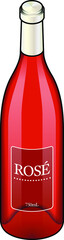 A bottle of red pink rose blended wine.