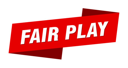 fair play banner template. ribbon label sign. sticker