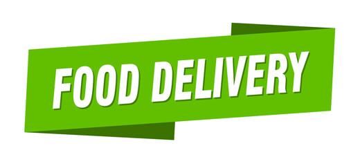 food delivery banner template. ribbon label sign. sticker