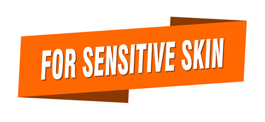 for sensitive skin banner template. ribbon label sign. sticker