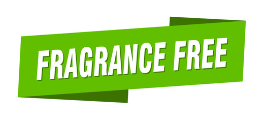 fragrance free banner template. ribbon label sign. sticker