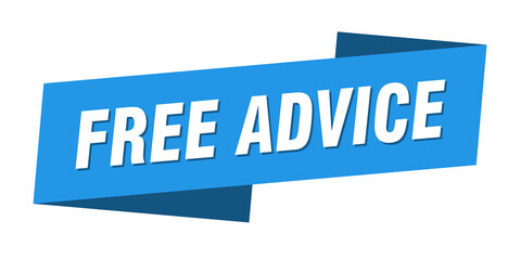 free advice banner template. ribbon label sign. sticker