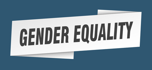 gender equality banner template. ribbon label sign. sticker