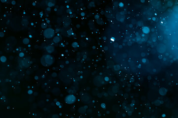Abstract blur blue bokeh banner background