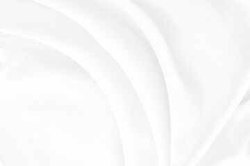 White cloth background abstract with soft waves.
