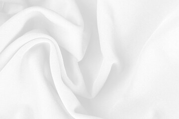 White cloth background abstract with soft waves.