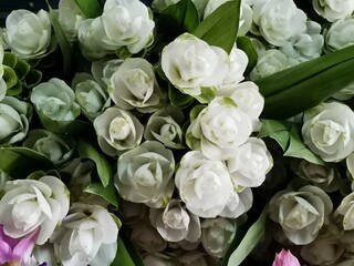 white roses bouquet