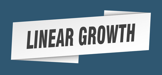 linear growth banner template. ribbon label sign. sticker