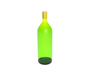 3d bottle on white background