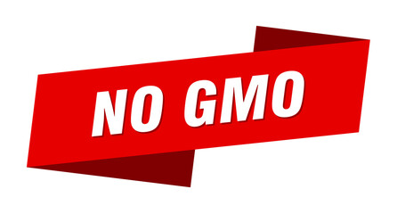 no gmo banner template. ribbon label sign. sticker