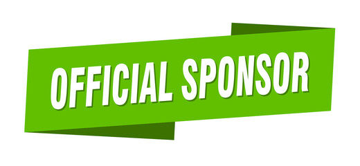official sponsor banner template. ribbon label sign. sticker