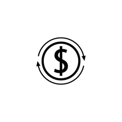 cost icon, decrease, increase icon vector symbol isolated illustration white background