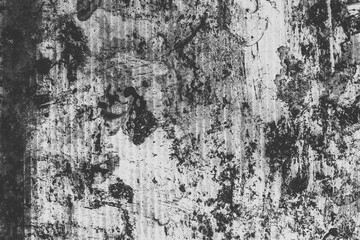 Fototapeta premium Abstract monochrome background with scratches, lines and paint spots.