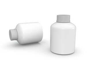 3d bottle mockup on white background