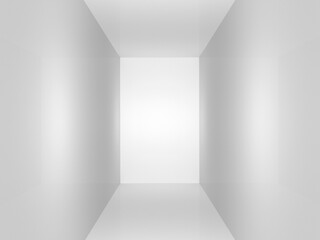 3D Abstract room white background