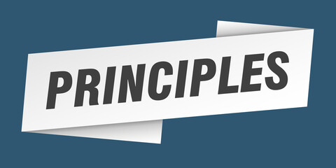principles banner template. ribbon label sign. sticker