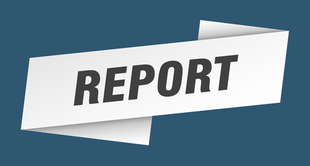 report banner template. ribbon label sign. sticker