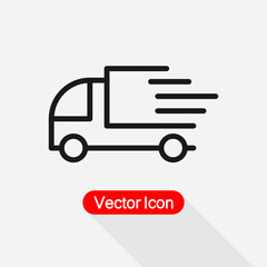 Track Delivery Icon, Bus Delivery Icon Vector Illustration Eps10
