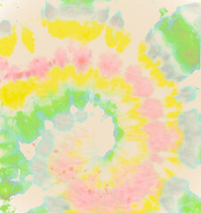 Psychedelic Dyed Background. Pastel Spiral 
