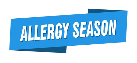 allergy season banner template. ribbon label sign. sticker