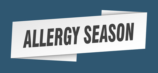 allergy season banner template. ribbon label sign. sticker