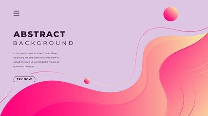 Colorful flow abstract background with fluid. Minimalist landing page design.