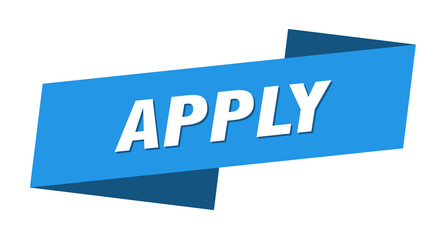 apply banner template. ribbon label sign. sticker