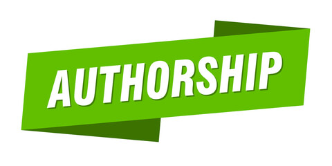 authorship banner template. ribbon label sign. sticker