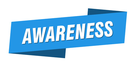 awareness banner template. ribbon label sign. sticker