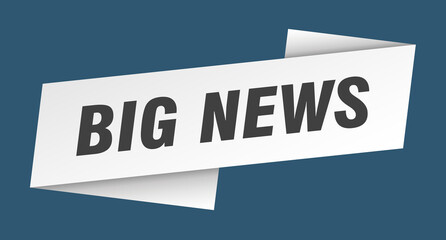 big news banner template. ribbon label sign. sticker