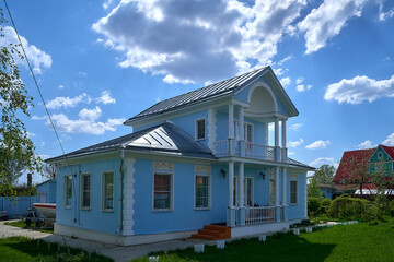 Blue house in Rostov, Russia