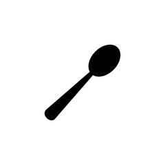 spoon, fork, knife & plate icon vector symbol of restaurant isolated illustration white background