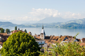 Stadt Zug, Zytturm, Turm, Altstadt, Zugersee, Altstadthäuser, Guggi, Aussichtsberg, Schifffahrt,...
