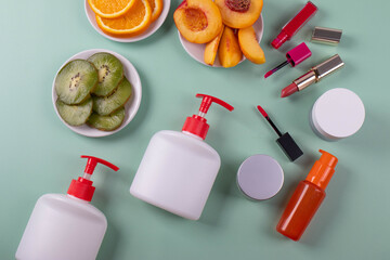cosmetics and fruit