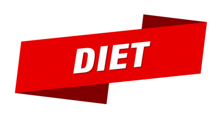 diet banner template. ribbon label sign. sticker