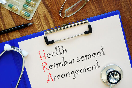 Health Reimbursement Arrangement HRA Is Shown On The Conceptual Business Photo