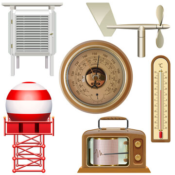 Vector Meteorological Equipment Icons