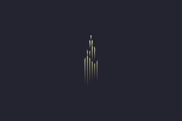 Luxury Gold Building Real Estate Logo