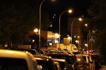 night traffic in the city